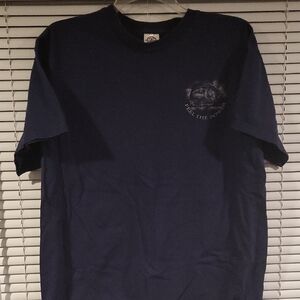 Vintage Freshwater Bass Fishing T-Shirt XL Nature Animal Blue Graphic